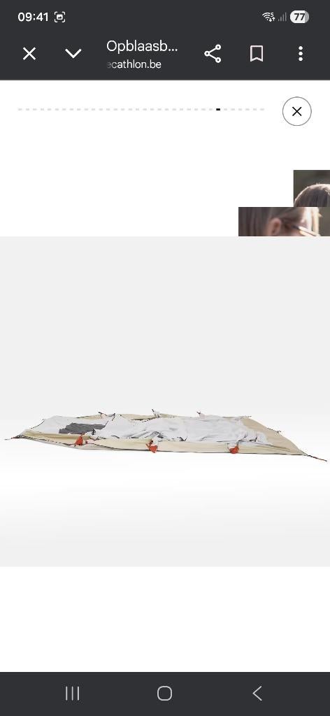 QUECHUA Opblaasbare kampeertent 4 personen, Caravans en Kamperen, Tenten, Ophalen, Zo goed als nieuw, Tot en met 4
