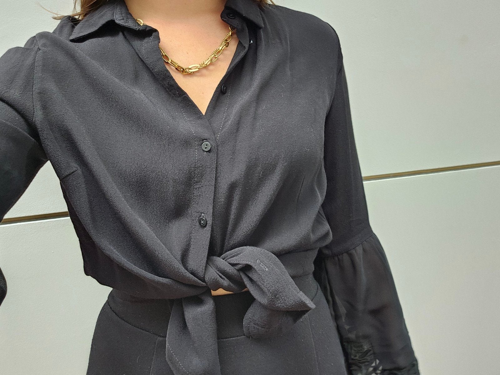 Chemise noire avec de dentelles Vila, Vêtements | Femmes, Enlèvement ou Envoi, Vila, Comme neuf, Taille 34 (XS) ou plus petite