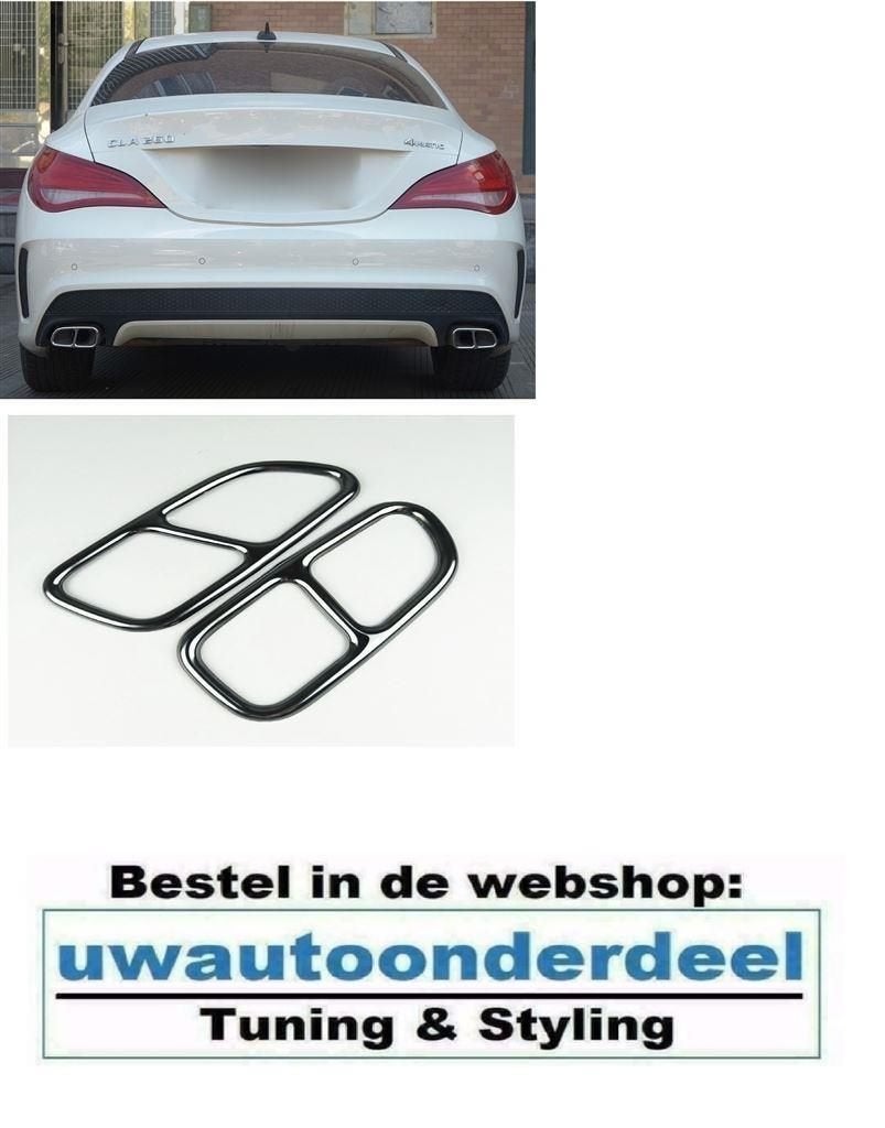 AMG Look Zwart uitlaat trim tip Voor Mercedes CLA W117 C117, Autos : Divers, Tuning & Styling, Envoi