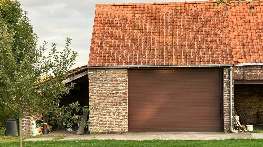 Grand portail sectionnel (H:2m85 et L:3m98) à vendre, Enlèvement, Utilisé, Autres types, 120 cm ou plus
