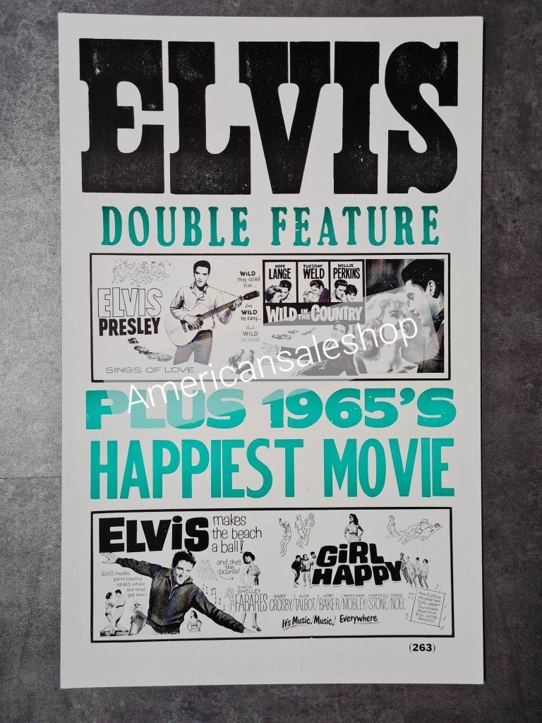 Elvis Presley Kiss Iron Maiden repro film/concert Poster, Rechthoekig Staand, Nieuw, Ophalen of Verzenden, A1 t/m A3