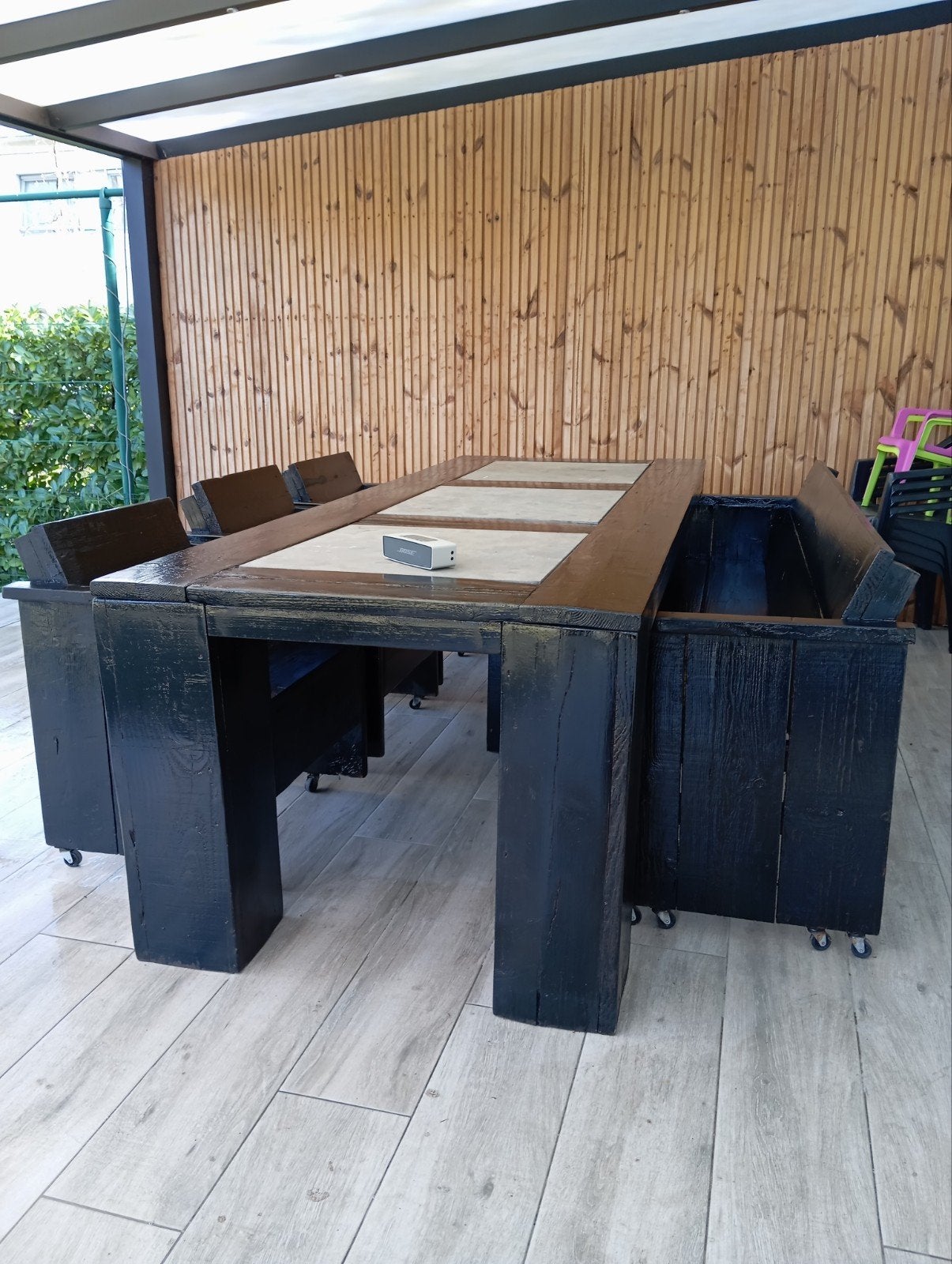 Robuuste steigerhouten  tuinset, Enlèvement