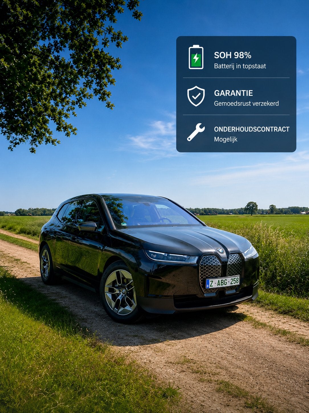 BMW iX xDrive40 SOH 98% Garantie BTW, Auto's, Automaat, 0 cilinders, Parkeerassistent, Zwart