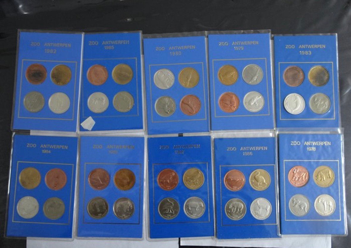 Originele munten Zoo Antwerpen (100x toegang), Enlèvement, Monnaie
