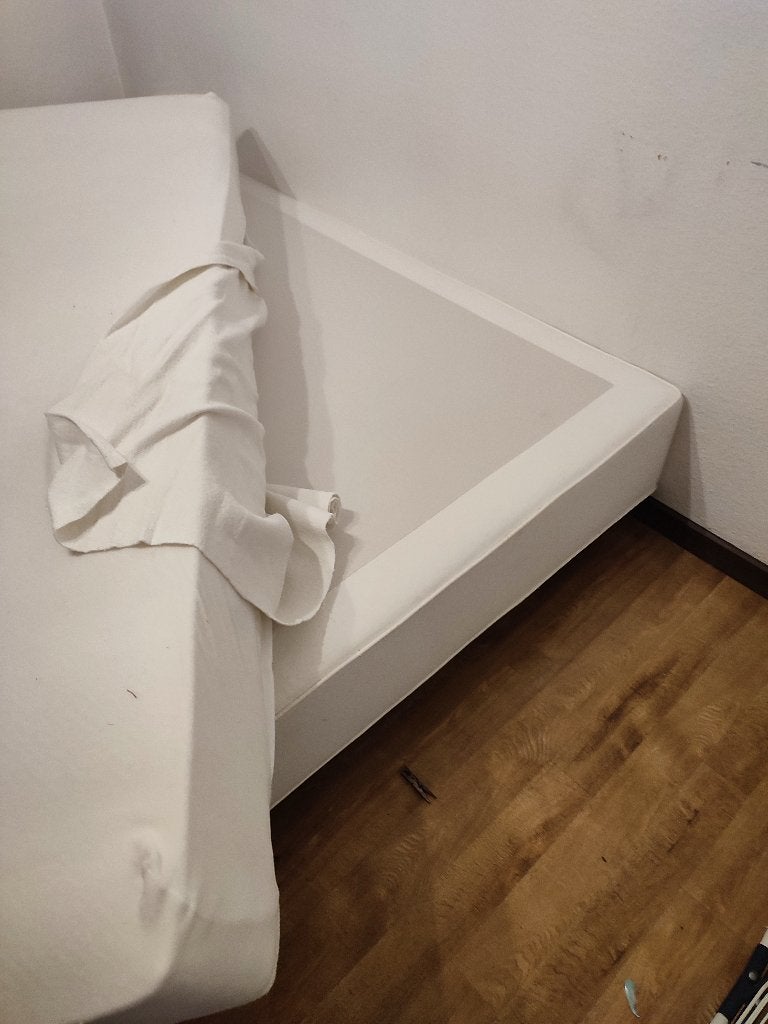 boxspring 120 x 200 cm, Huis en Inrichting, Ophalen, Eenpersoons, Wit, Zo goed als nieuw