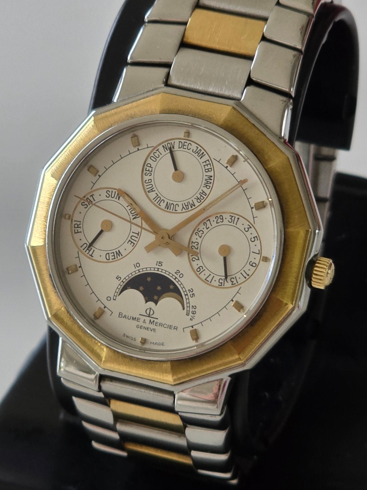 Baume & Mercier Riviera maanfasehorloge, Overige merken, Staal, Gebruikt, Staal