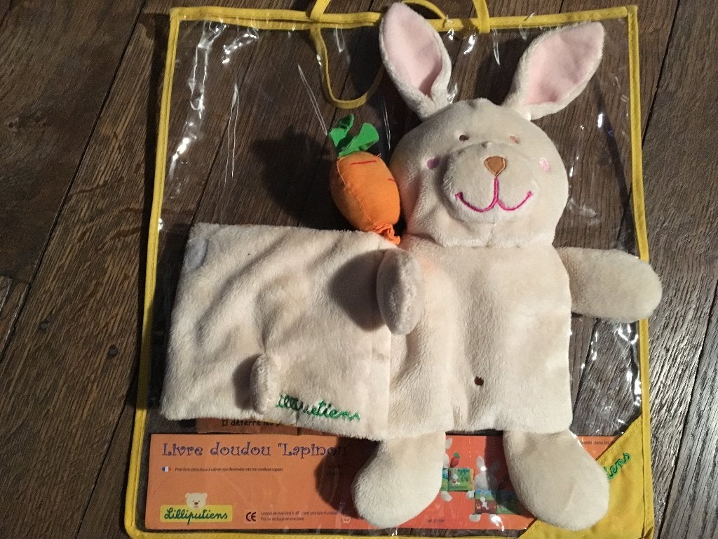 Livre - Doudou "Lapinou" Les Lilliputiens, Enlèvement, Utilisé, Livre à déplier, à toucher ou à découvrir