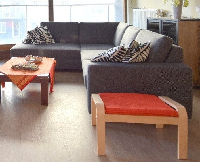 chaise d'angle grise avec chaise longue, Enlèvement, Utilisé, Bois, Modern