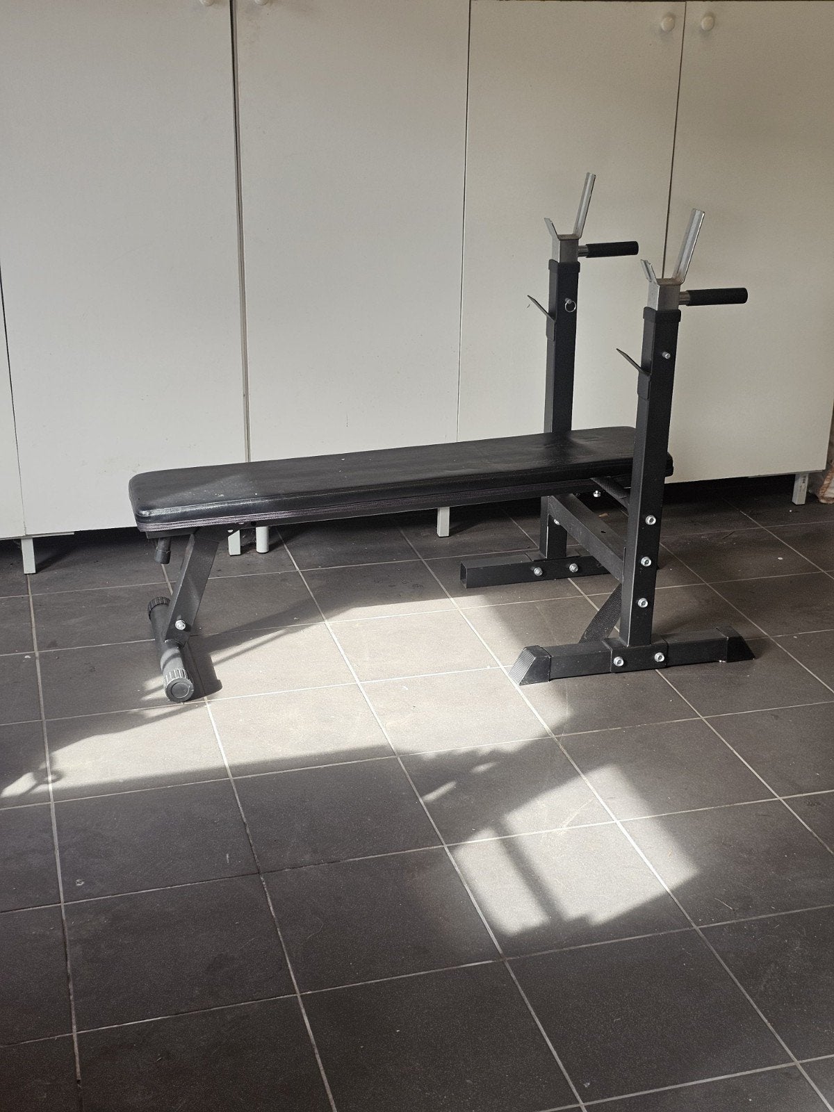 fitness bank met halter steunen, Ophalen