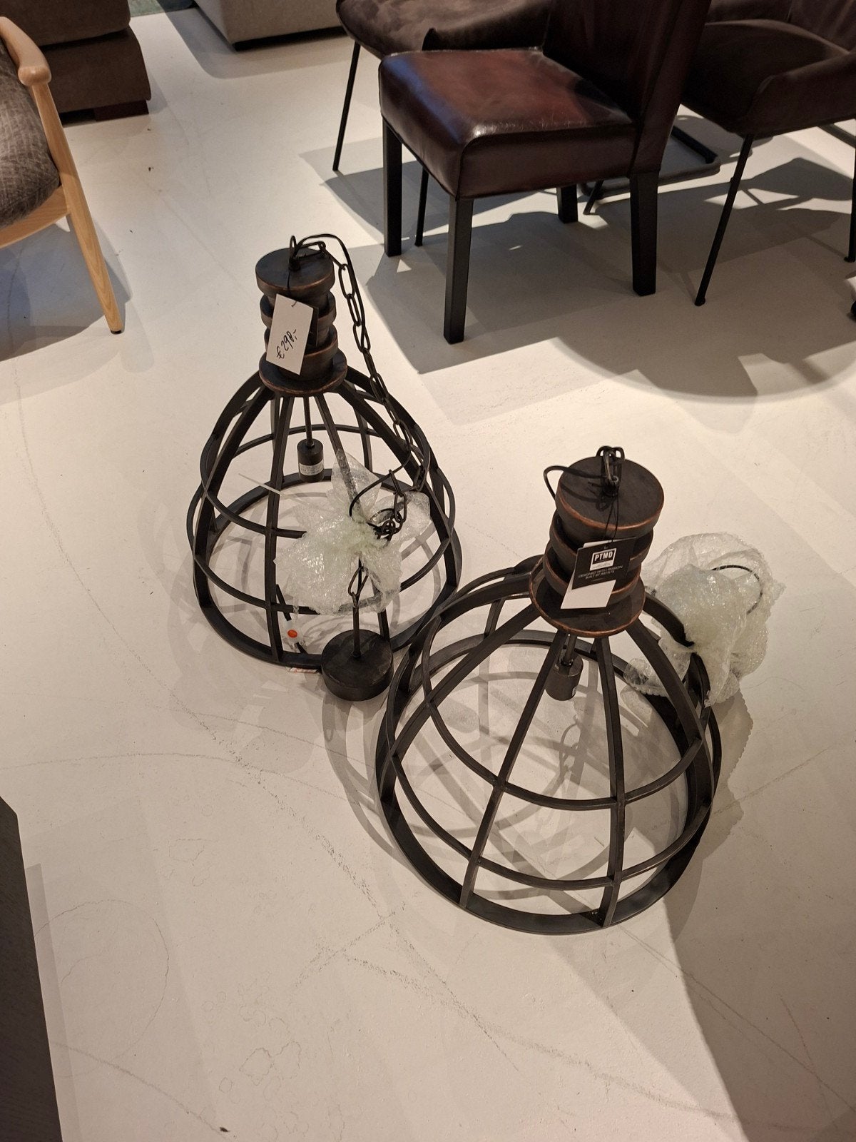 hanglamp industriëel, Ophalen, Nieuw, E27 (groot), Metaal