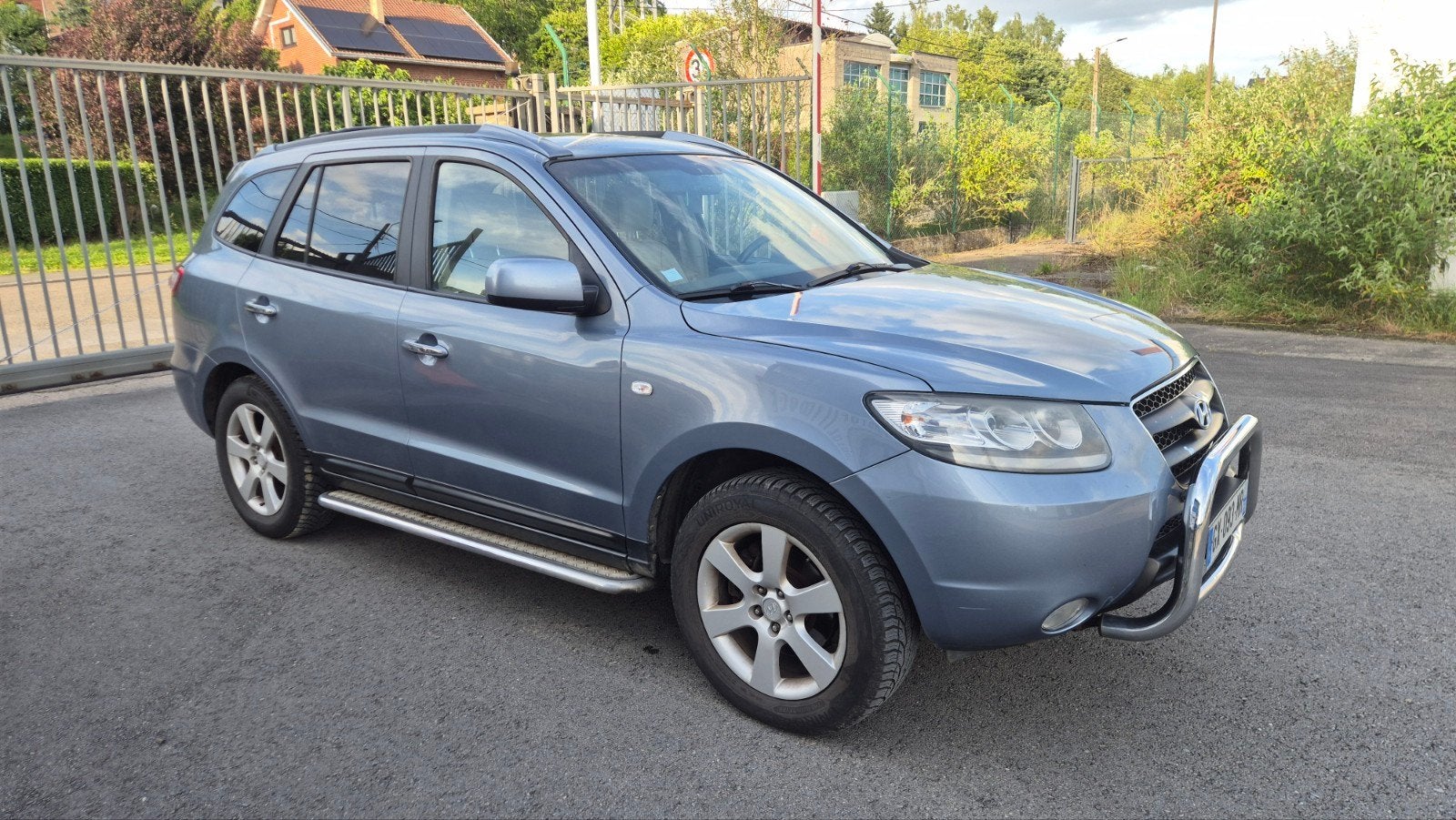 HYUNDAI SANTA FEE 4X4 2.2TD VOLLEDIGE OPTIE JAAR 2007 EXPORT, Auto's, Monovolume, 110 kW, Blauw, Leder