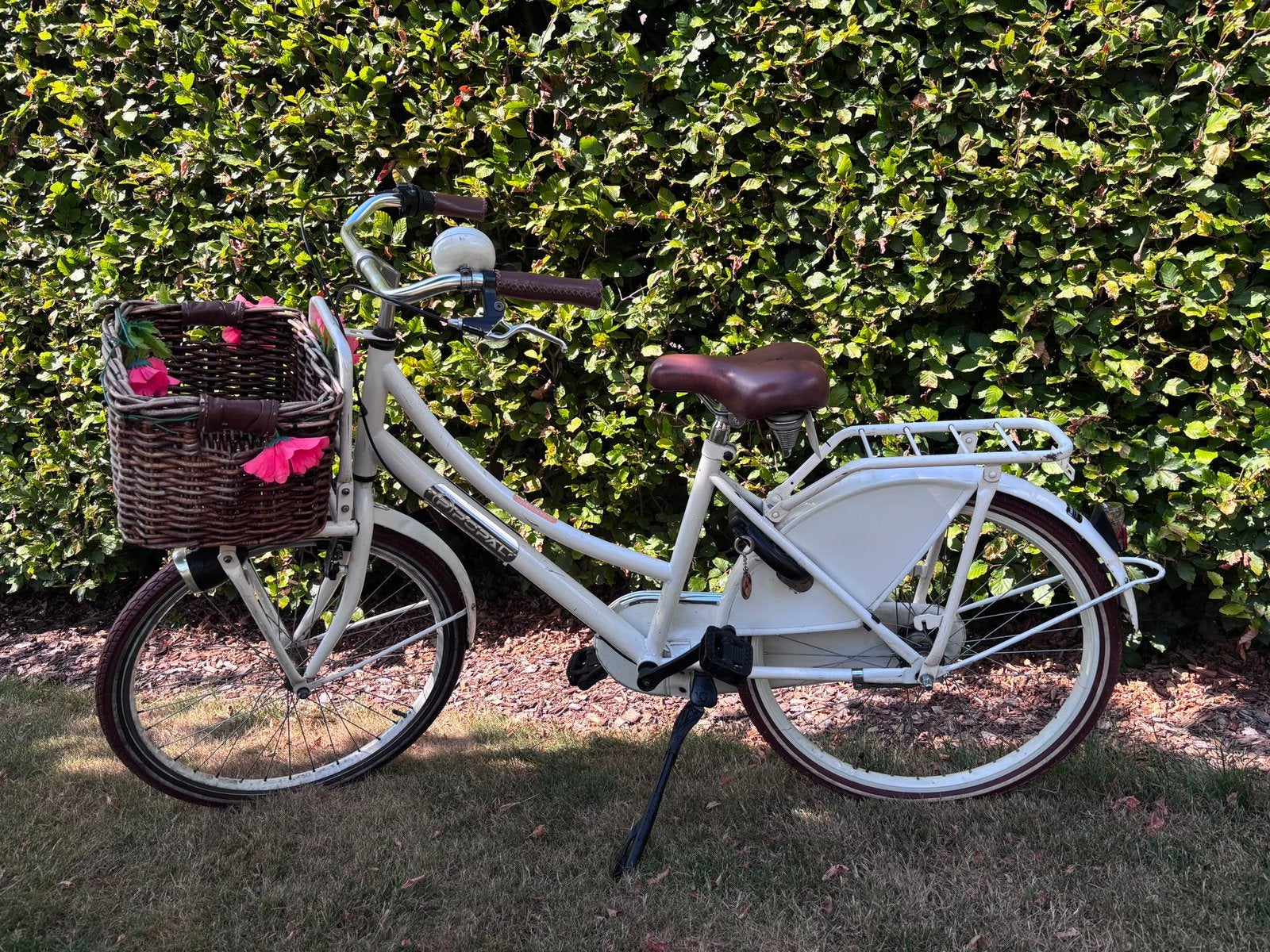 Leuke meidenfiets POPAL met draagmand en stuurrek, Ophalen, Terugtraprem, Gebruikt, Versnellingen