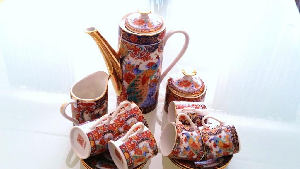 Geërfd. Imari Prachtige koffie servies., Verzenden