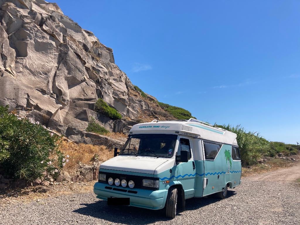 oldtimer camper hobby 600, Caravans en Kamperen, Mobilhomes, Integraal, Fiat, Hobby, Vloeistofverwarming