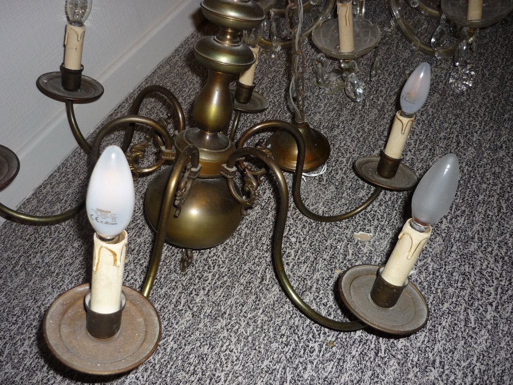 antieke koperen luster, Antiek en Kunst, Ophalen