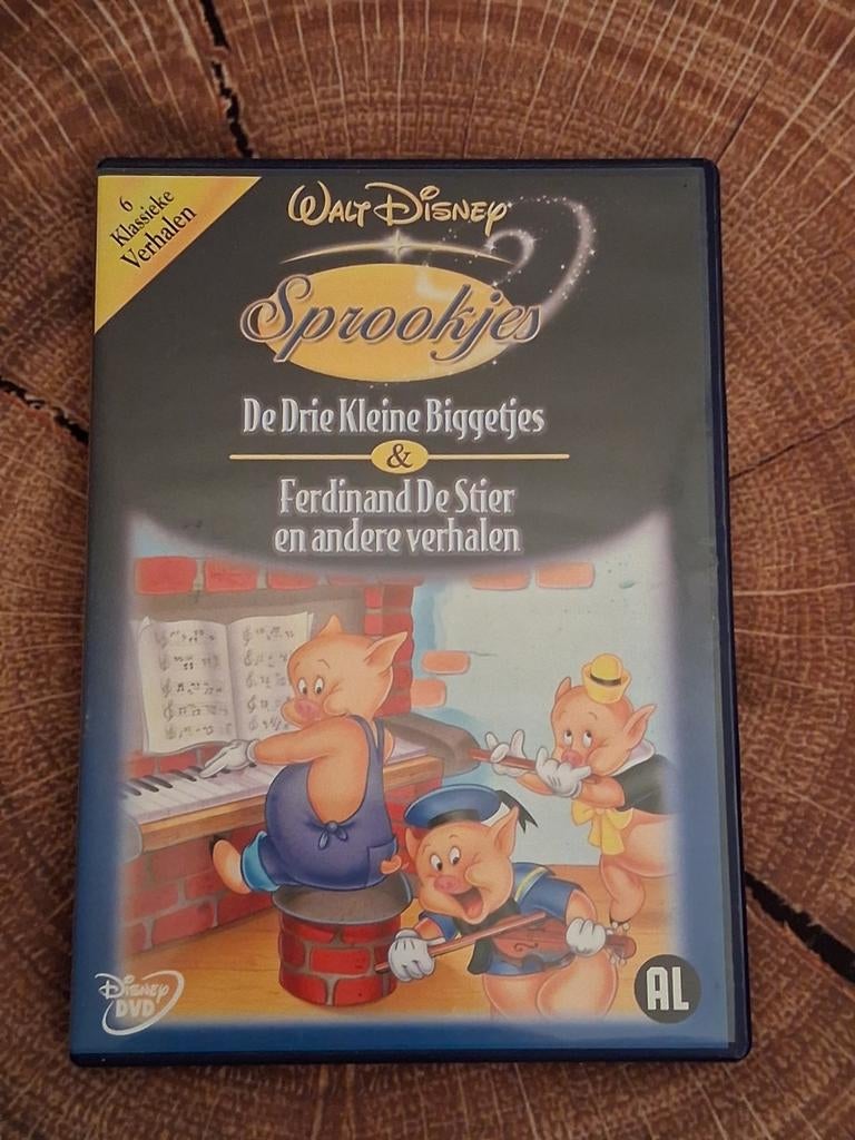Dvd Disney sprookjes, de 3 kleine biggetjes / Ferdinand, Cd's en Dvd's, Tekenfilm, Ophalen of Verzenden, Zo goed als nieuw, Alle leeftijden