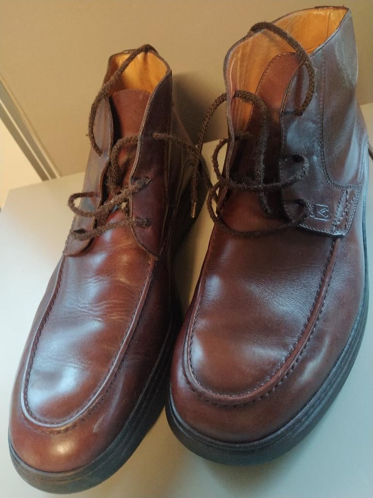 bottines/veterboots - leder - Alexander maat 11/ heren, Vêtements | Hommes, Chaussures, Enlèvement ou Envoi, Comme neuf, Brun