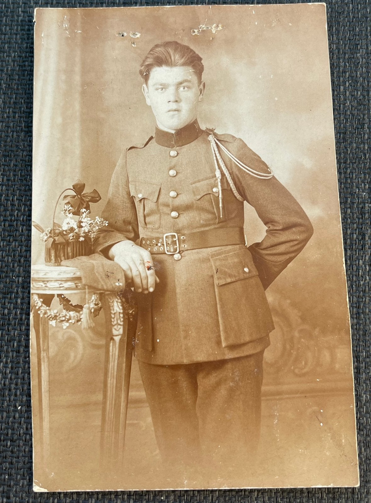 Militaire Portretfoto Originele Kabinetfoto / Fotokaart, Enlèvement ou Envoi, Comme neuf, Photo