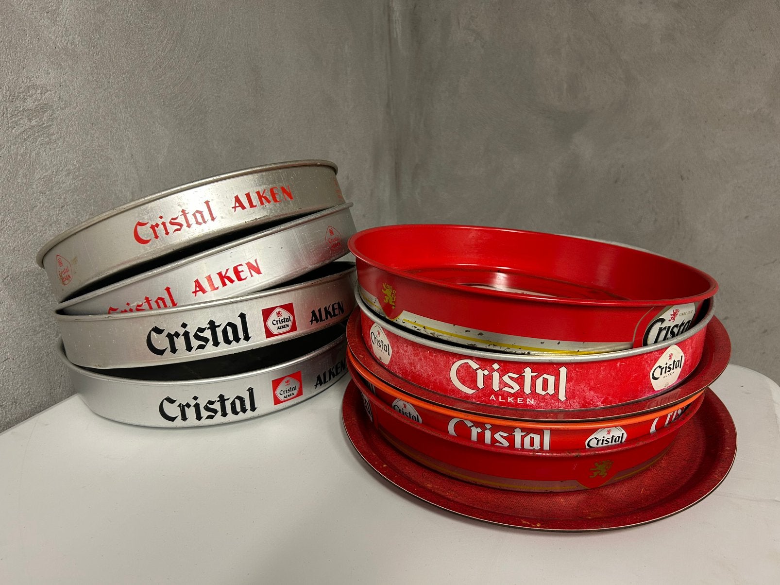 10 x plateau Cristal Alken, Verzamelen, Ophalen, Gebruikt