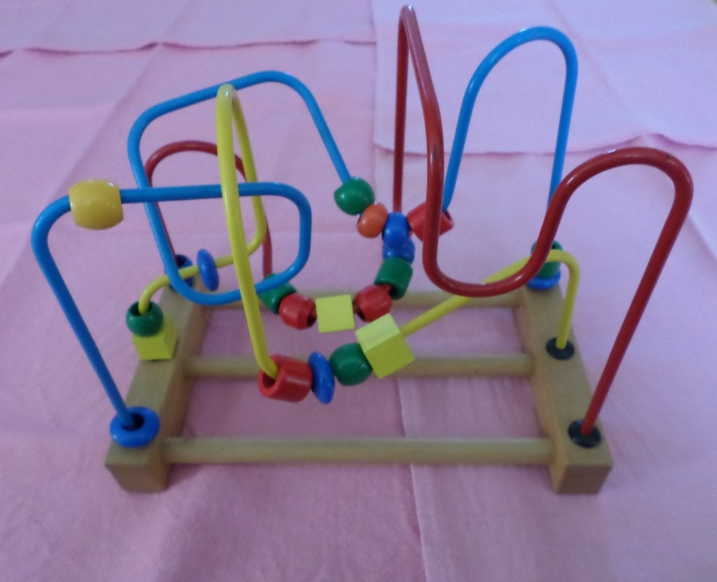 Jeu en bois perles colorées jouet enfants très bon état, Enlèvement ou Envoi, Comme neuf, Autres types