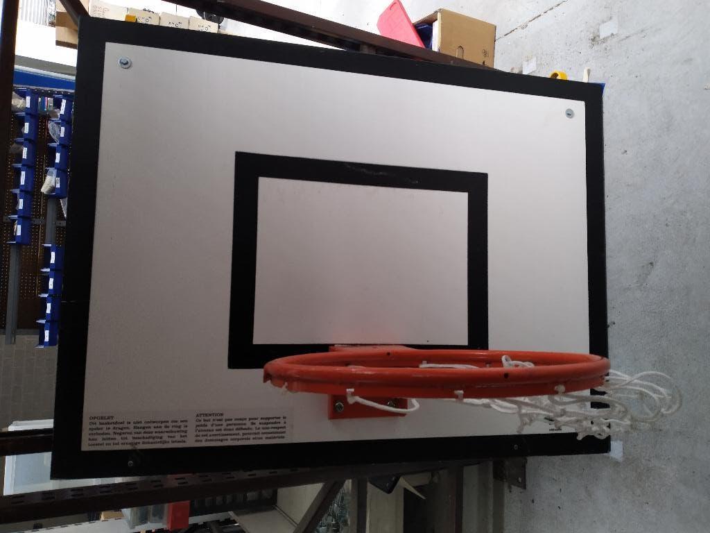 Adec Houten basketbalbord met ring, Ophalen, Gebruikt, Ring, Bord of Paal