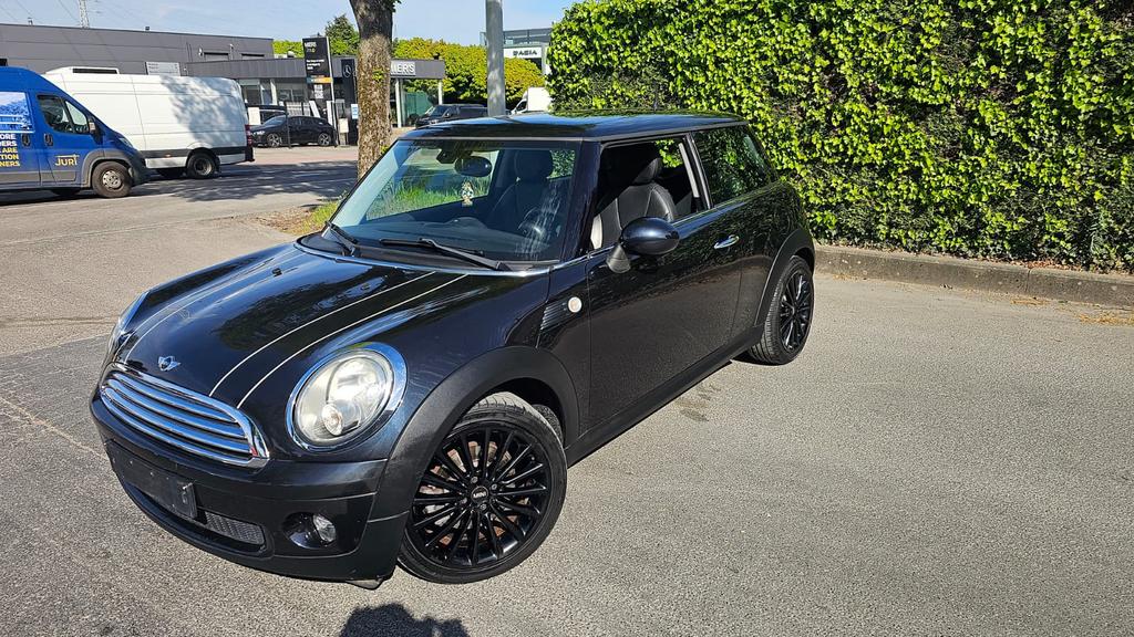 Mini Cooper 1.6L Benzine/AUTOMATICH/144.000Km/Bj 2007/Leder, Autos, Cuir, Achat, Noir, Automatique