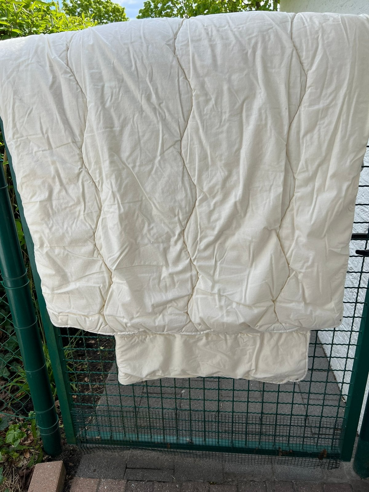 couette Woolmark 100% laine texel 2x 1p en bon état, Enlèvement ou Envoi, Autres marques, Couverture ou Couette, Blanc