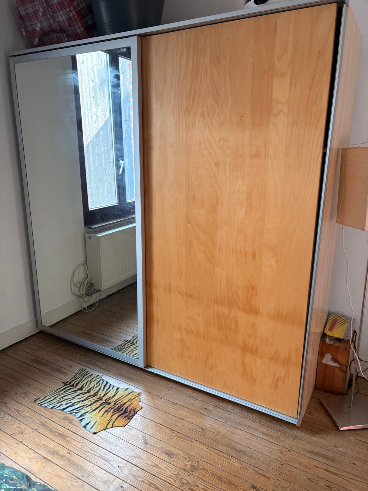 Mooie kleerkast van 200x200x58 met grote spiegel., Enlèvement, Comme neuf