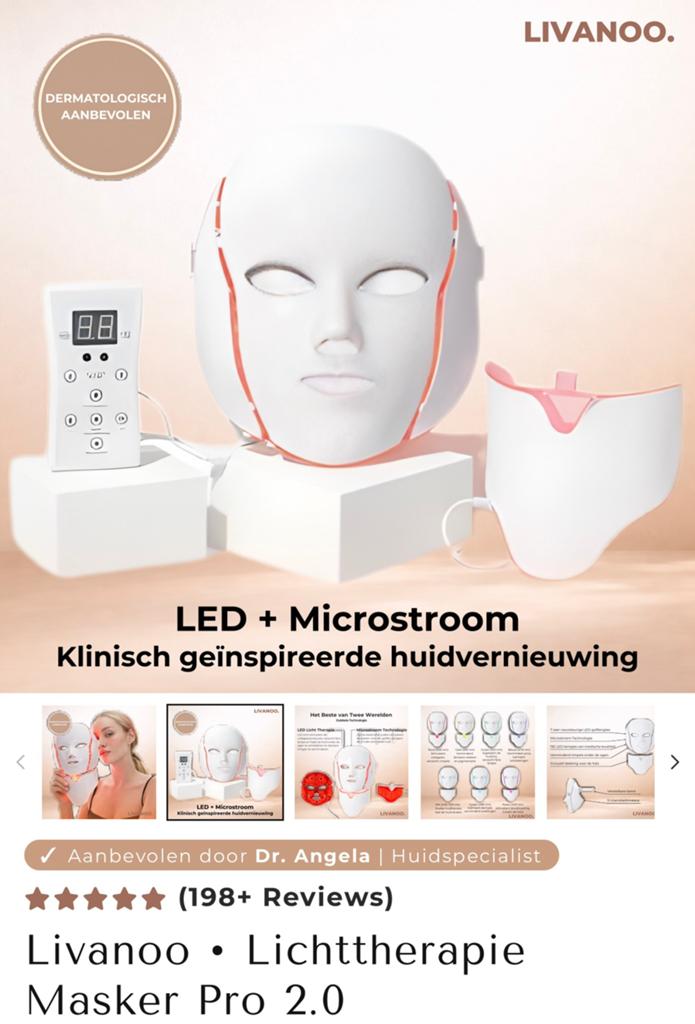 Masque visage et cou led neuve, Ophalen, Zo goed als nieuw