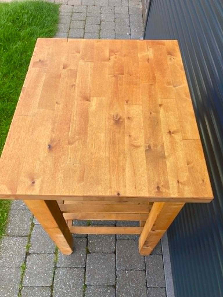 Bijzet tafel, Ophalen, Zo goed als nieuw, Rechthoekig, Hout