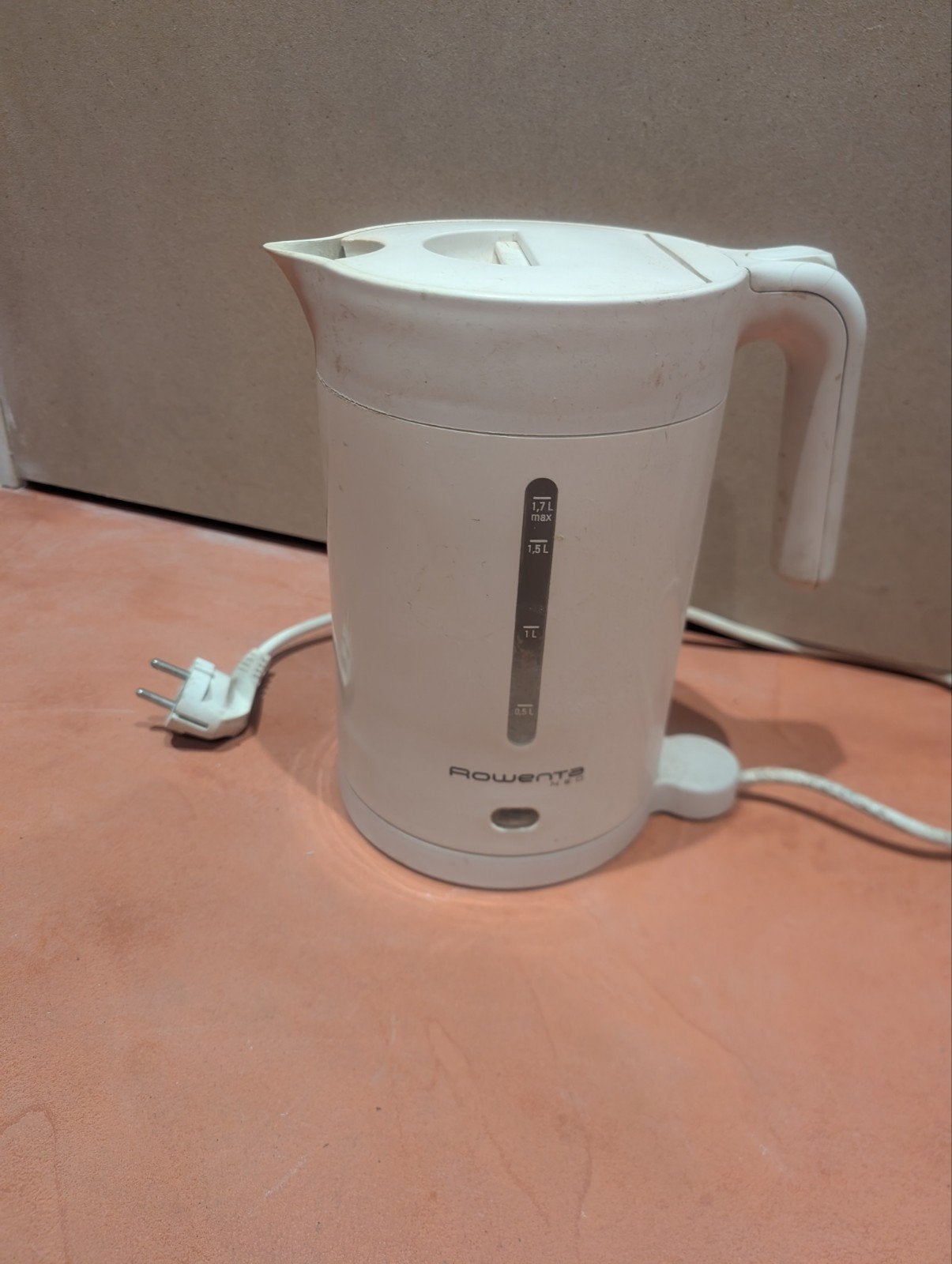 Rowenta waterkoker 1,7L, 1 tot 2 liter, Ophalen of Verzenden, Gebruikt