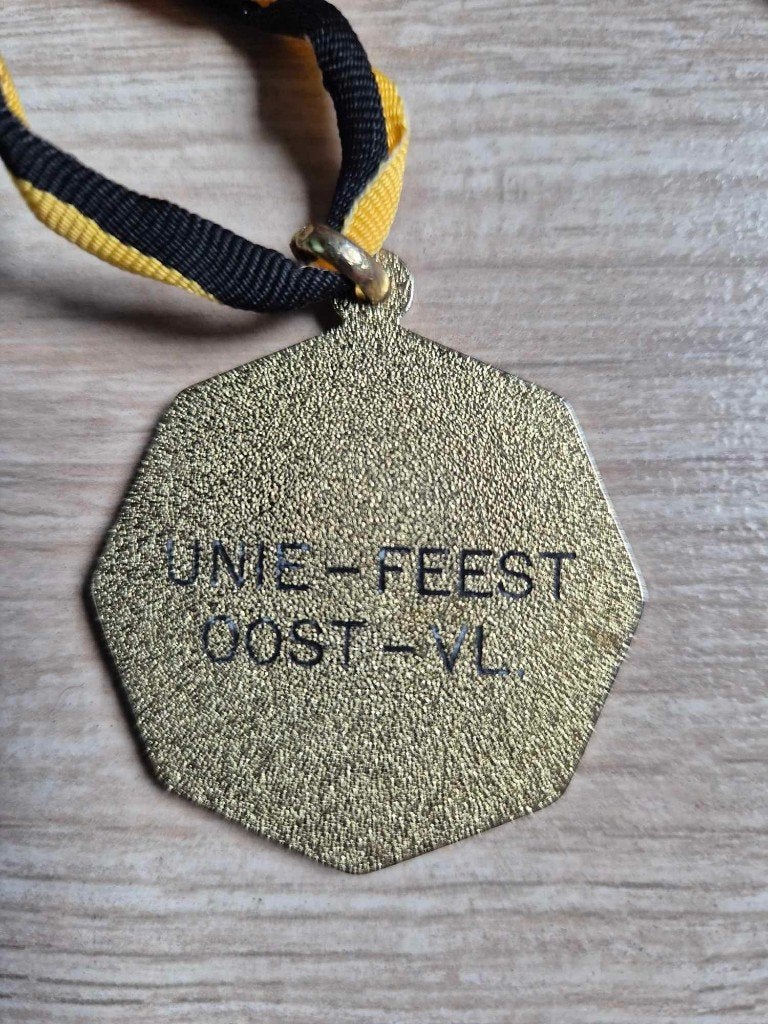 Carnaval medaille Unie feest Oost - vlaanderen, Ophalen of Verzenden
