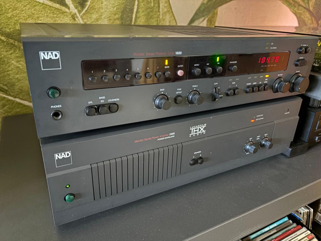 NAD PRÉAMPLI-TUNER ET AMPLI (1600-2400) IMPECCABLE 2x110 W, Enlèvement, Comme neuf