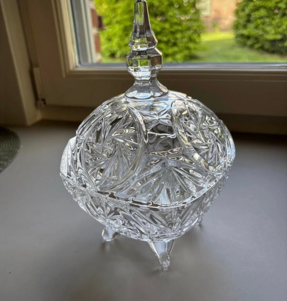 Glazen potje Violetta, Antiek en Kunst, Ophalen of Verzenden