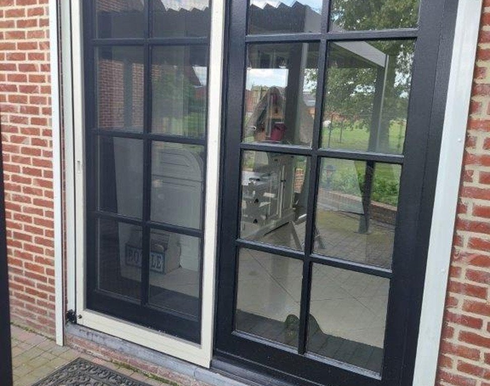 tuindeuren incl. kozijn H233.5cm, L202.5 cm D6cm hardhout, Doe-het-zelf en Bouw, Ophalen, Gebruikt, Deurkozijn, 150 tot 225 cm