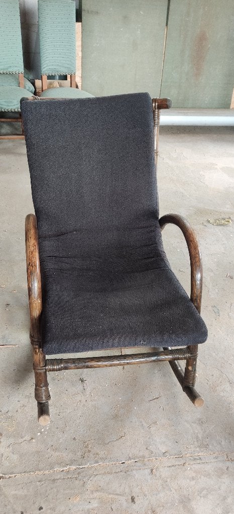 Schommelstoel, Huis en Inrichting, Stoelen, Ophalen, Bruin, Zo goed als nieuw, Stof