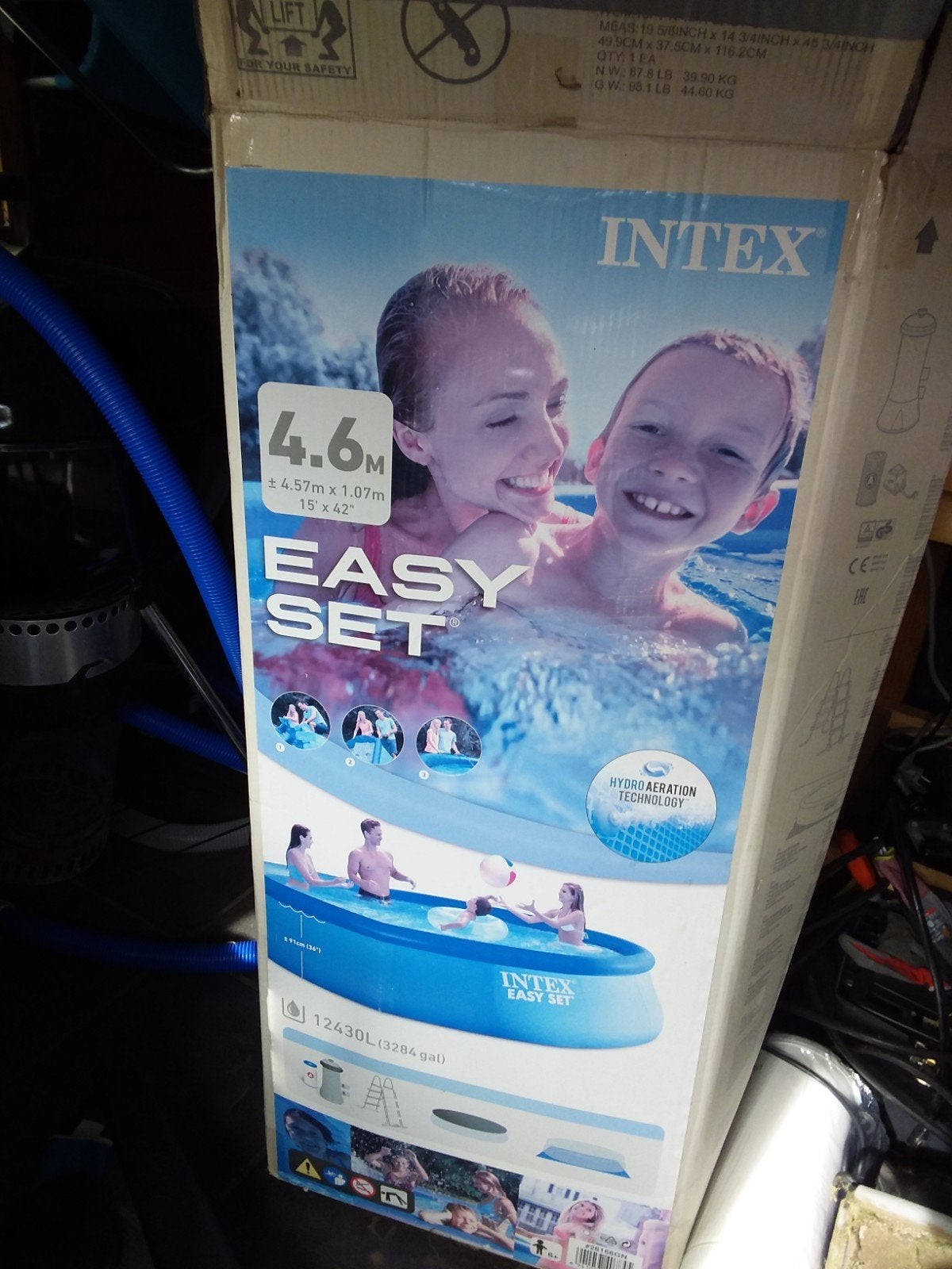 Intex zwembad rond 4,57 x 1,07m., Tuin en Terras, Ophalen