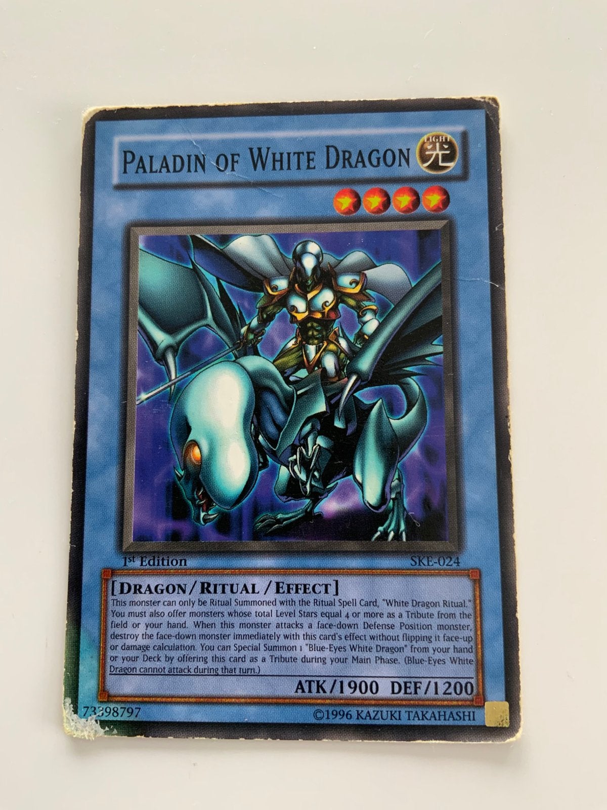 Yu. Gi Oh  first edition Paladin Of White Dragon, Ophalen, Gebruikt