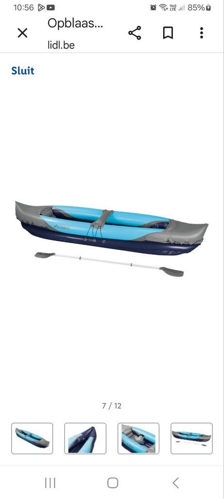 Opblaasbaar kano 2 personen, Watersport en Boten, Ophalen of Verzenden