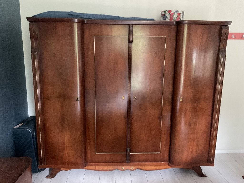 Slaapkamer kast, 200 cm ou plus, Utilisé, Jaren 50, 50 à 75 cm