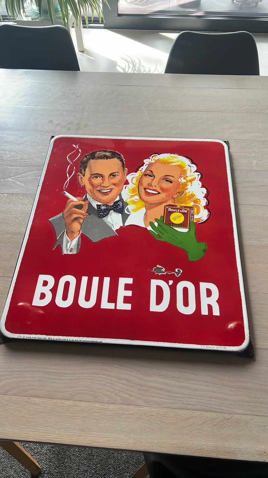 Assiette en émail Boule d'Or 1953, Collections, Enlèvement ou Envoi, Comme neuf