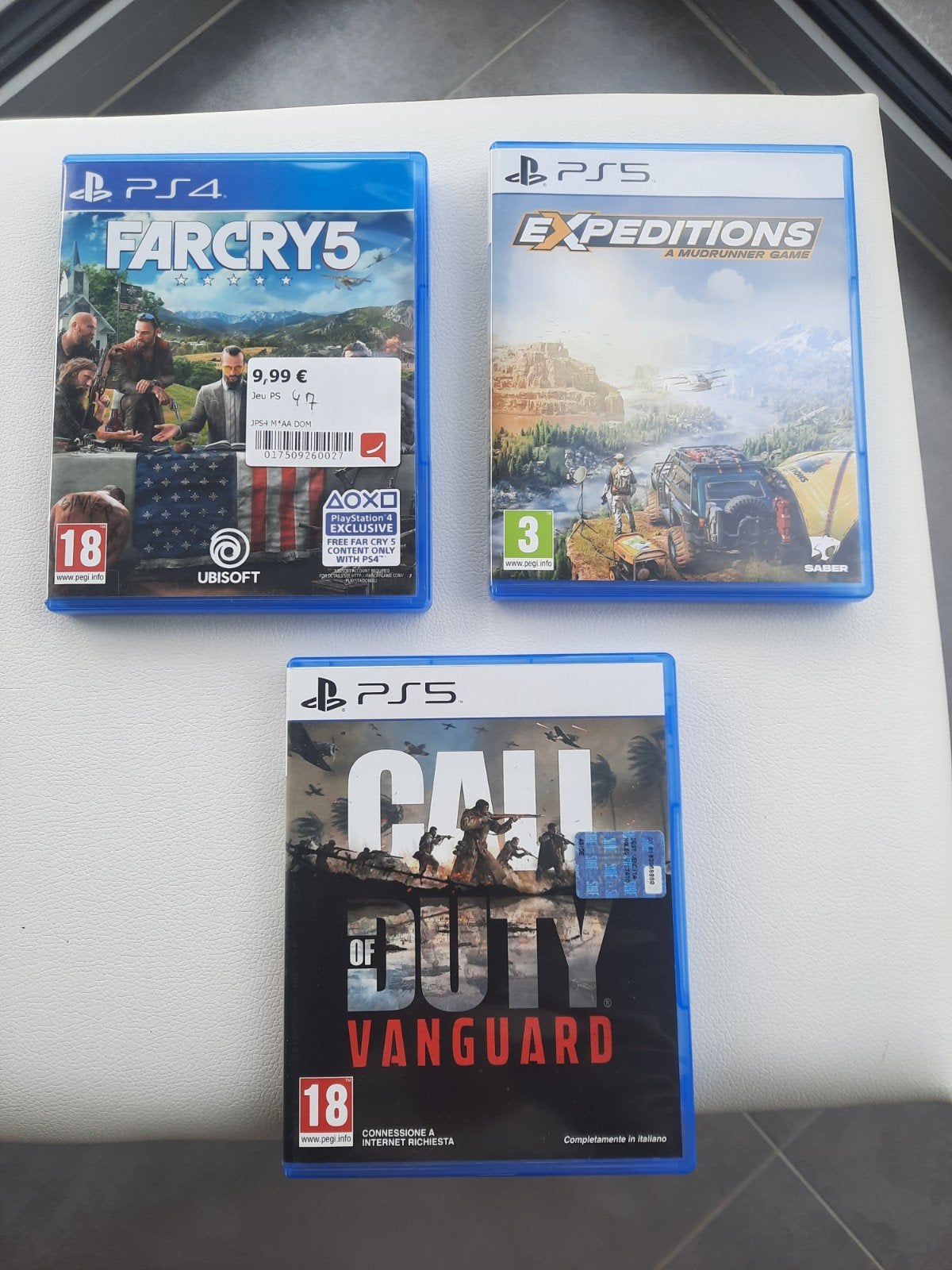 Farcry 5, call of duty vanguard et expéditions ps5, Games en Spelcomputers, Games | Sony PlayStation Vita, Ophalen, Zo goed als nieuw
