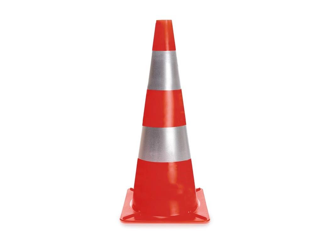 Verkeerskegel Pion Pylon met 2 reflecterende stroken 50 cm, Niet ingevuld, Niet ingevuld, Nieuw, Ophalen of Verzenden