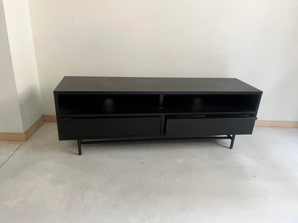 TV-meubel inox zwart, Huis en Inrichting, Ophalen, Zo goed als nieuw
