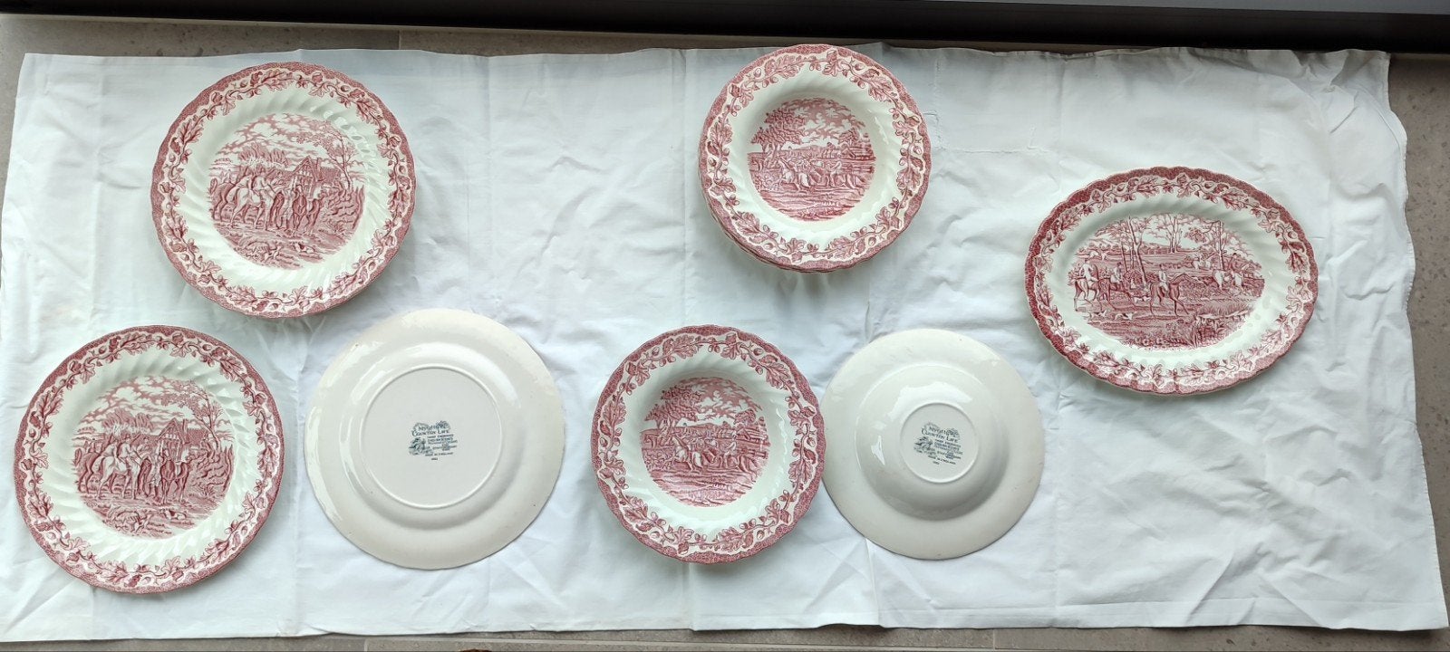 Myotts country life borden 1982, Ophalen, Keramiek, Vintage, Zo goed als nieuw