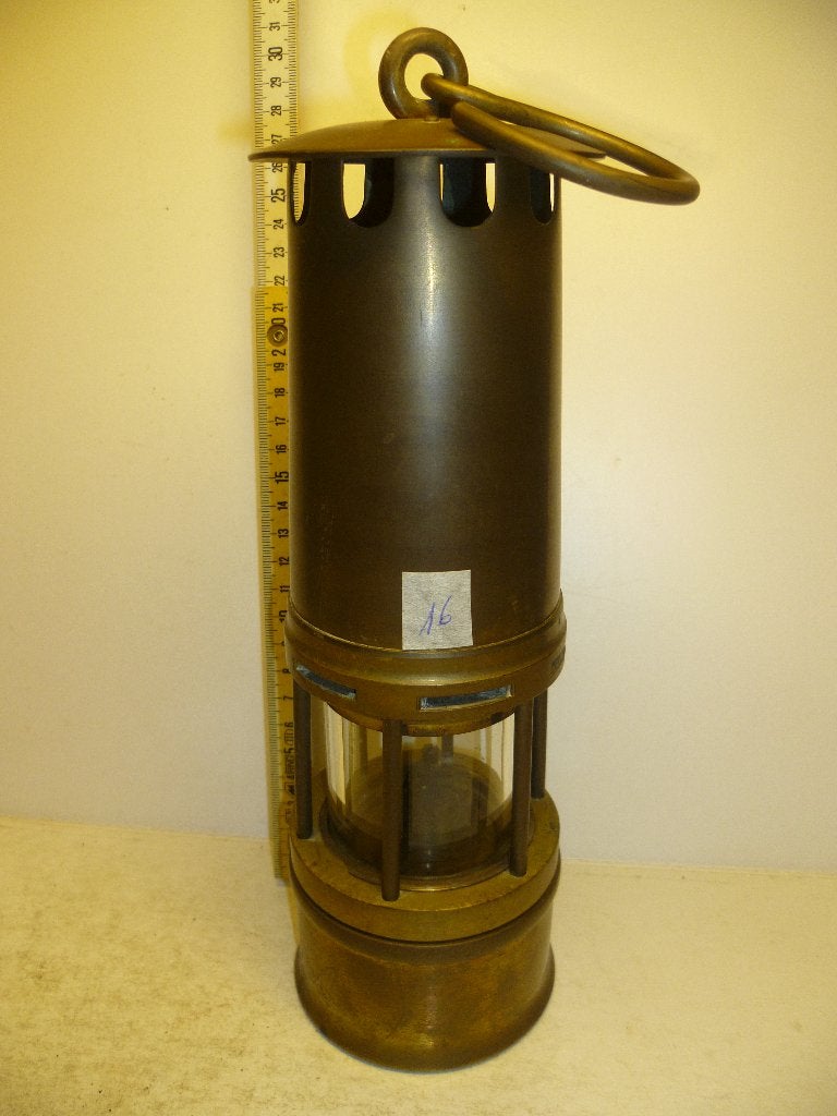 Mooie Patina Mijnlamp Compleet met glaasje Schottugen, Enlèvement ou Envoi