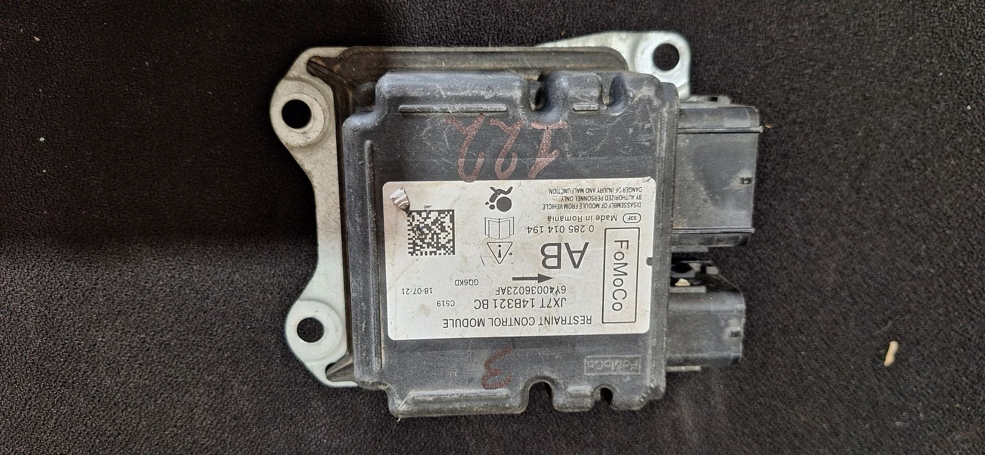 Originele Airbag Stuurmodule Computer Ford FoMoCo Bosch - JX, -, Utilisé, -, -