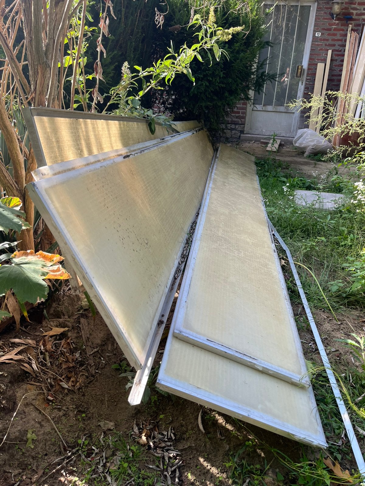 5 Plastic panelen, Ophalen, Gebruikt, Serre