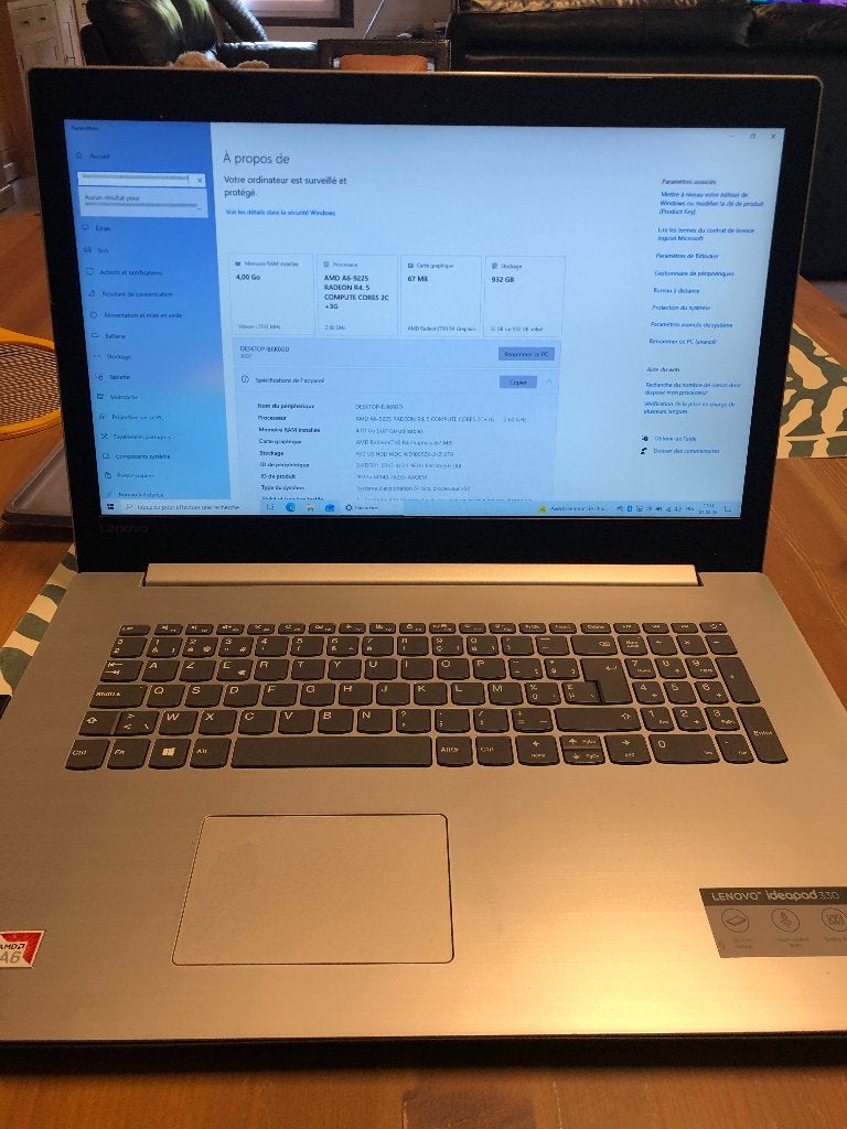 Lenovo 17.3 led-breedbeeld-pc, Gebruikt, HDD, 2 tot 3 Ghz, A9