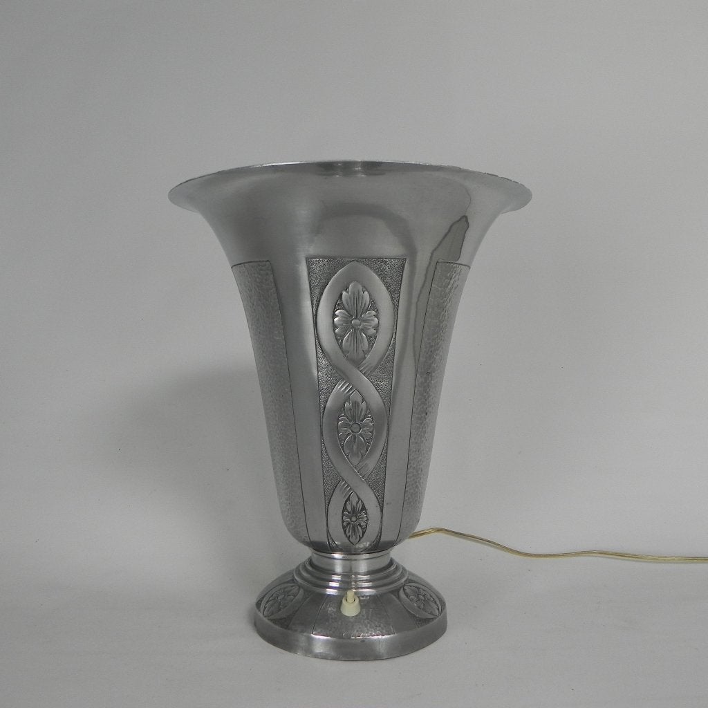 Art Deco aluminium tafellamp, uplight, jaren 30, Enlèvement ou Envoi